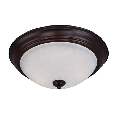 - Maxim 5842ICOI Essentials 3-Light Flush Mount - 15.5W in. - Oil Rubbed Bronze