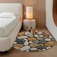 thumbnail image 2 of Stones Round Area Rug 8Ft Washable Large Circle Rugs for Living Room Dorm, Gravel Rock Cobblestone Natural Pattern Art Non-Slip Carpet Floor Mats Indoor Outdoor Carpet Runner Aesthetic Home Decor, 2 of 8