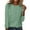 Green/Striped, variant on T-Shirts Long Sleeve, Crew Neck Shirts for Women's Autumn Winter Casual Stripe T Shirt Top Striped | Casual for Women Green/Striped L