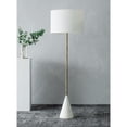 thumbnail image 3 of Renwil Lacuna 1-Light Modern Metal Floor Lamp in Brass & White, 3 of 3