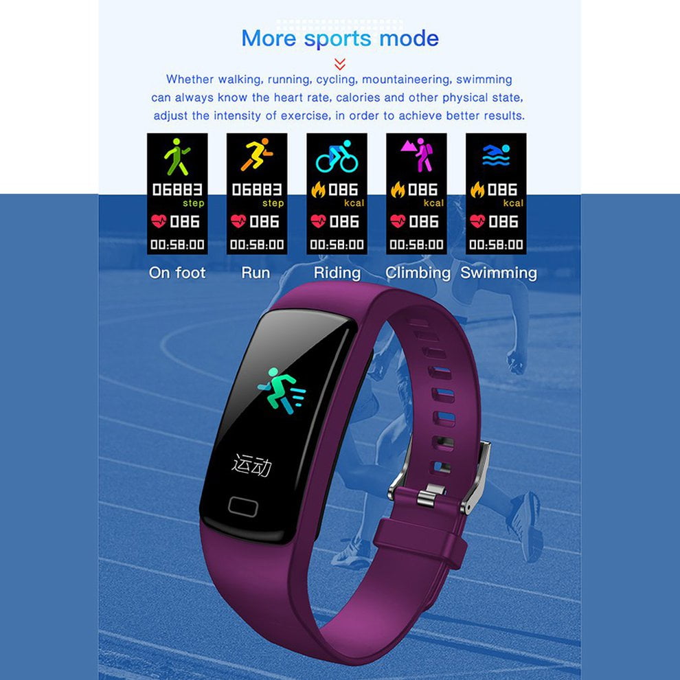 Y9 Smart Watch Tracker Band Fitness Bracelet Heart Rate Monitor Blood Bracelet Walmart