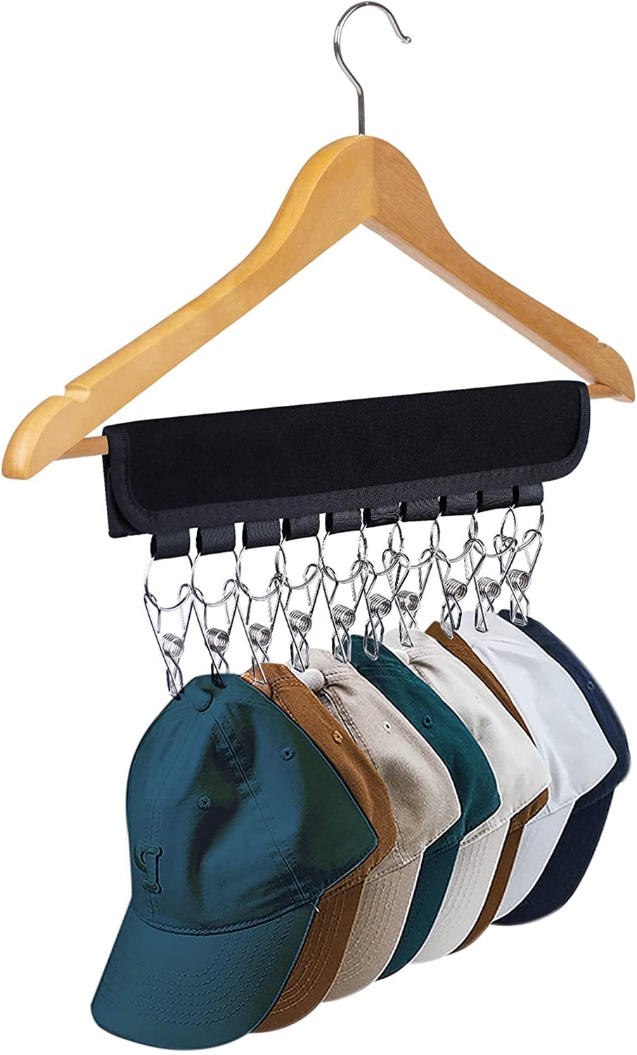 Change Your Cloth Hanger to Cap Organizer Hanger Cap Organizer-Hanger Hat Closet-Clothing Holder 1PACK 