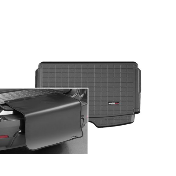 WeatherTech Cargo Trunk Liner with Bumper Protector compatible with 2011-2016 MINI Countryman - Behind 2nd Row w/ Bumper Protector, Black