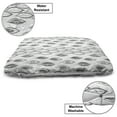 thumbnail image 3 of Leaves Pet Bed, Greyscale Composition of Foliage Pattern Striped Background Abstract Design, Resistant Pad for Dogs and Cats Cushion with Removable Cover, 24" x 39", Grey and Pale Grey, by Ambesonne, 3 of 4