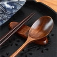 thumbnail image 3 of DOPI Japanese Vintage Wooden Chopsticks Spoon Tableware 2pcs Set New Gift + As picture, 3 of 3