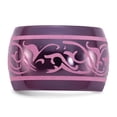 thumbnail image 3 of Diamond2Deal Black Ti Anodized Pink Domed 16mm Men's Band Size 8, 3 of 6