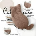 thumbnail image 4 of Upgraded Cats Coin Purse Wallet With Zipper Plushs Stationery Pencil Case Multifunctional Storage Makeup Brush Storage S, 4 of 6