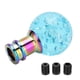 thumbnail image 2 of Shift Knob Acrylic Cyan Color Ball Style with 3 Plastic Adapter Universal for Auto Modification, 2 of 5