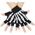 thumbnail image 1 of GFDYREE Unisex Stretchy Fingerless Hand Warmer Skeleton Gloves, 1 of 6