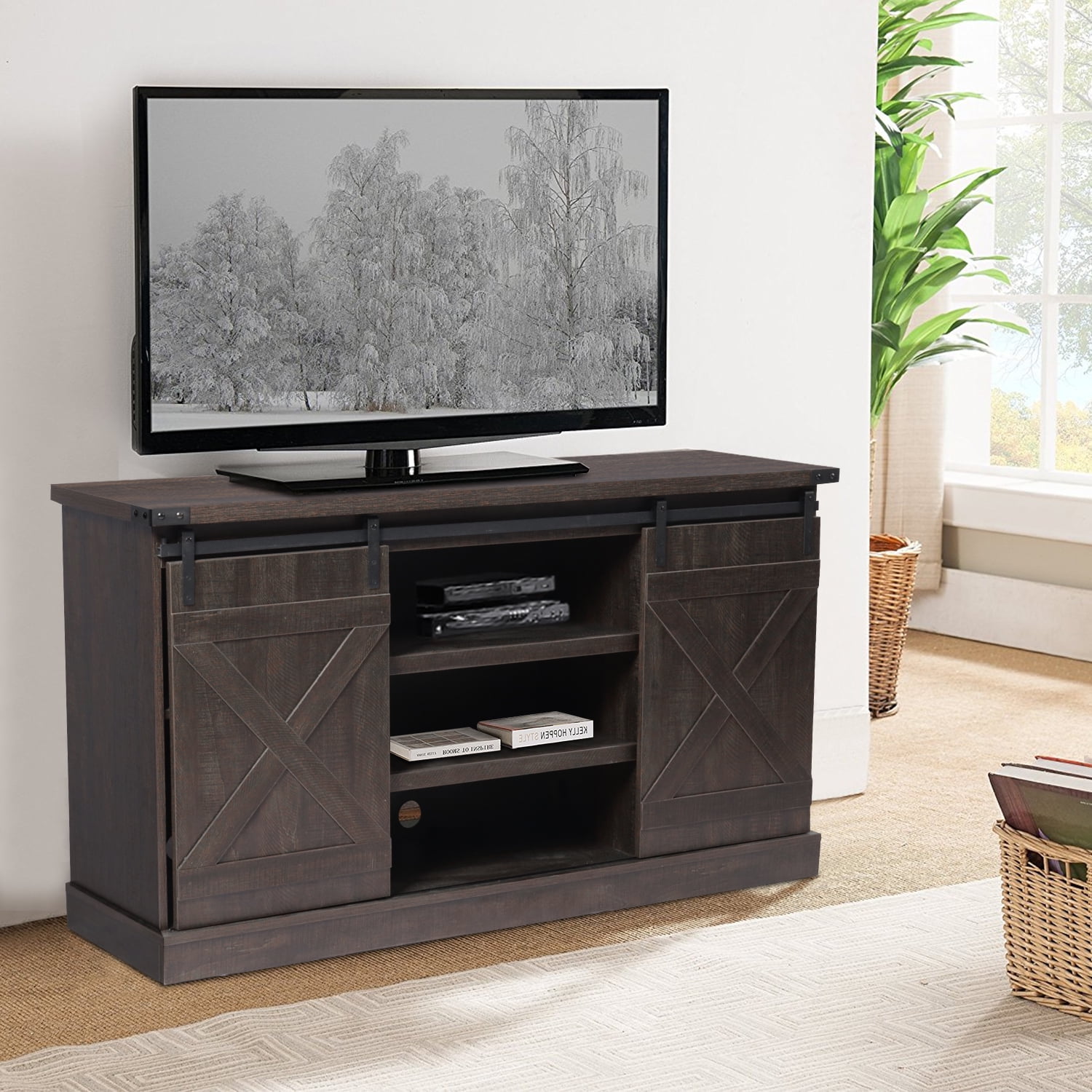 Farmhouse Universal TV Stand for TV's up to 60" Flat Screen, TV