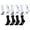 Black, White, variant on 5 Pairs Cross Grip Soccer Socks Anti Slip Christian Sports Sock with Bible Verse Jesus Athletic Cotton Sock
