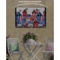 thumbnail image 3 of American Flag Outdoor TV Cover 70 to 75 Inch Weatherproof, Spring Garden Floral Birds House 600D Oxford TV Covers with Waterproof Zipper, Outside Flat TV Screen Protector Size 68"W x 42"H x 4.5"D, 3 of 7