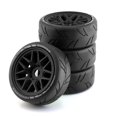 thumbnail image 1 of Bewildely Llantas de plástico RCGOFOLLOW resistentes al desgaste, neumáticos para llantas de control remoto 1/8, neumáticos WRC Feishen RC, Kits de construcción modelo Negro, 1 of 6