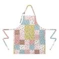 thumbnail image 2 of Pioneer Flower Floral Print Pattern Apron for Women and Men, Cotton Linen Waterproof with Pockets, Adjustable, 33x27 Inch for Kitchen, Gardening, BBQ, Salon, 2 of 6