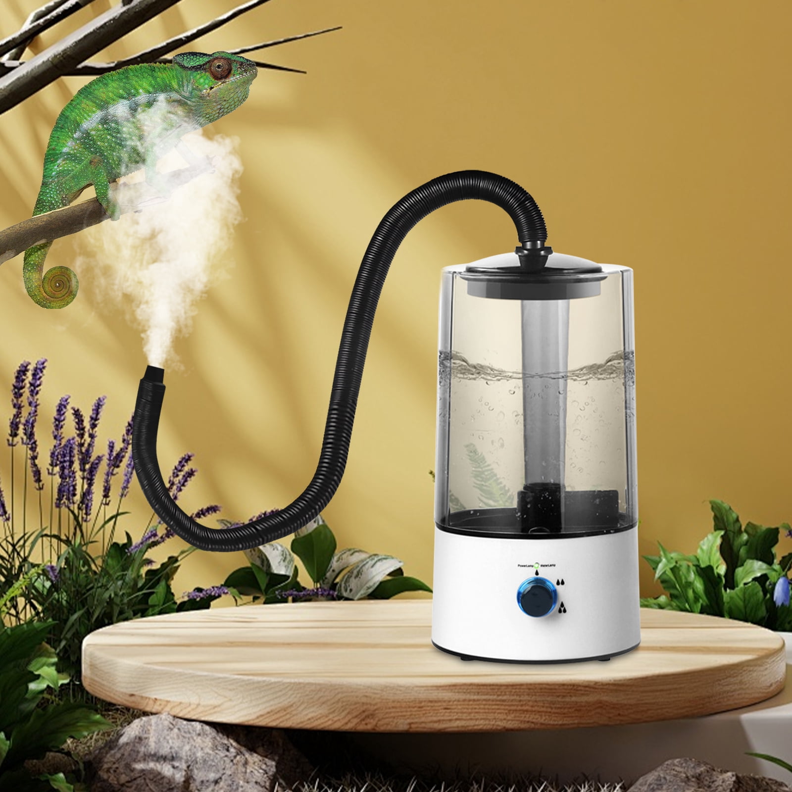 Pet & Reptile Humidifier – 1.06 Gallon Large Capacity Adjustable Mist (3 Levels) with Anti‑Dry Burn Protection & Quiet 36 dB Operation – Ideal for Lizards, Snakes, Turtles & Small Room Humidity