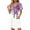 Purple, variant on Yotami Women's Summer Short Sleeve Dress with Pocket V-Neck Midi Dress Floral Print Boho Dress for Daily