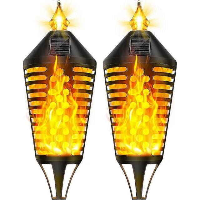 Solar Torch Light Garden Torch Light Solar Torch Outdoor Waterproof Solar Flame Lights Garden Decoration, Yard Paths (2pack)
