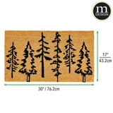 mDesign Welcome Doormat with Natural Fibers, Tree Design - Black ...