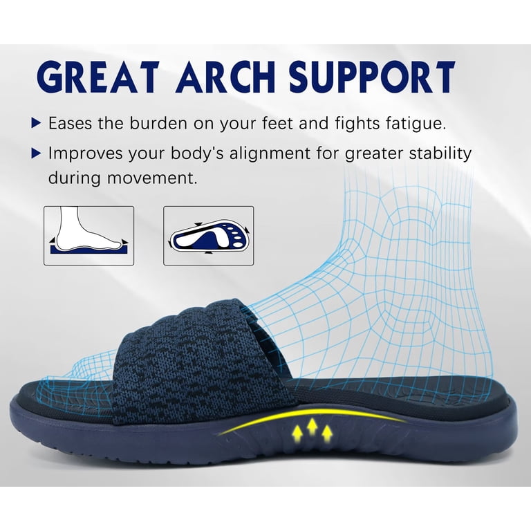 ONCAI Mens Slides Sandals Open Toe Athletic Adjustable  display picture 3