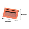 thumbnail image 3 of Steadline Pencil Pouch for 3 Ring Binder, Binder Pencil Case with Smooth Zipper, Clear Window Pencil Case for Binder, Big Capacity 3 Ring Binder Pencil Bag with 3 Reinforced Grommets, 3 of 3