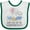White and Green, variant on Inktastic Will You Be My Godparents? Cute Elephants Moon and Stars Boys or Girls Baby Bib