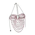 thumbnail image 3 of Cadena de cuentas Cadena de sujetador Cadena de s Joyas Boho Bikini Collar de cadena de bikini para conciertos de vacaciones Fiesta de carnaval, 3 of 10