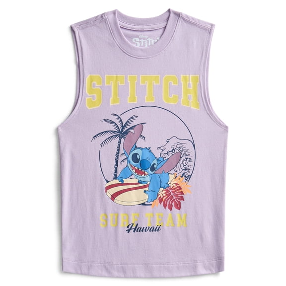 Lilo & Stitch Boys Surf Team Graphic Muscle Tank Top, Sizes 4-18