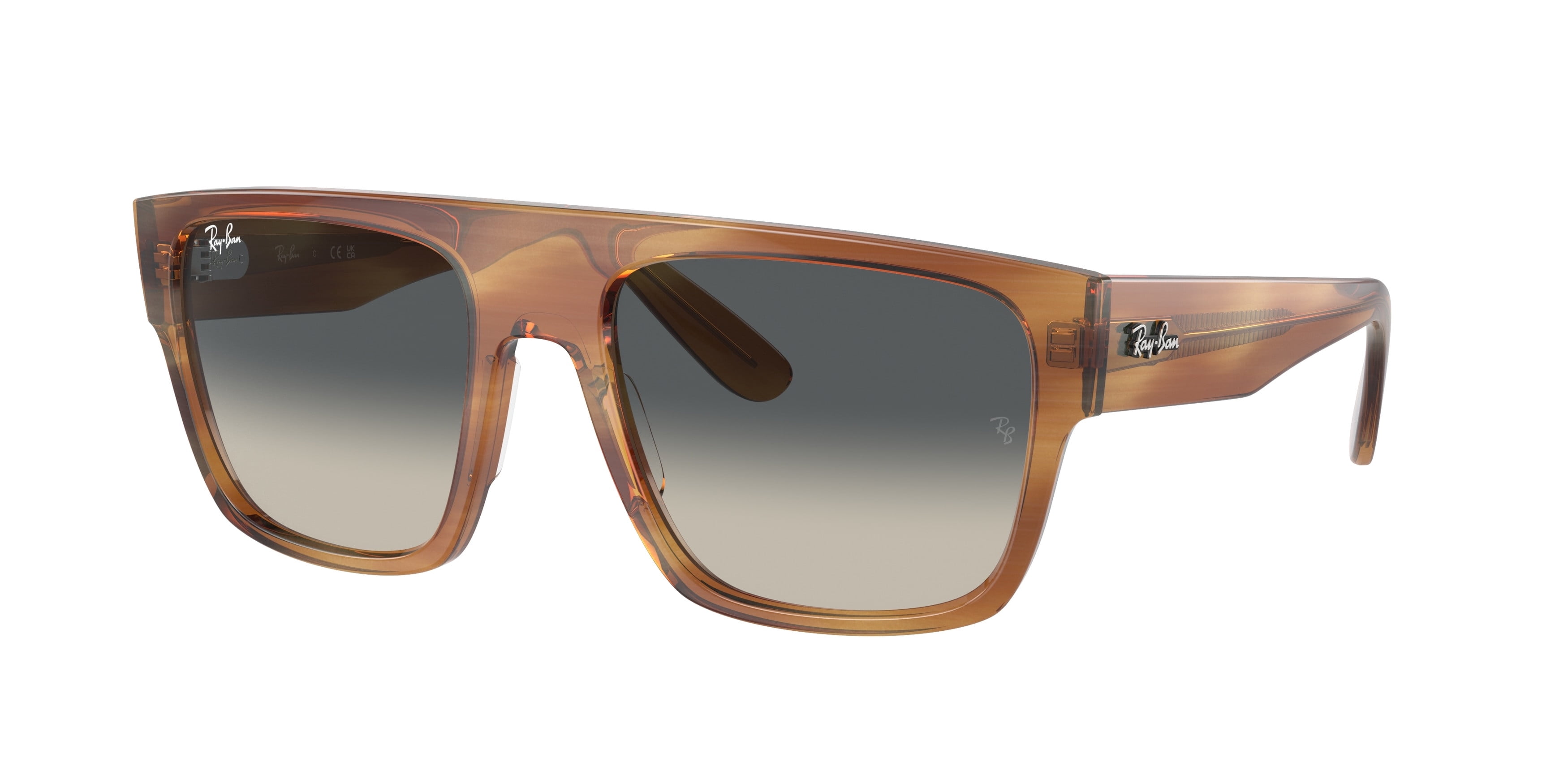 ★Rayn@ ★ Ray-Ban Chromance RB4255-601/5J-60 Black Rectangle Sunglasses