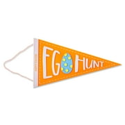 Way to Celebrate Easter Egg Hunt Orange Hanging Felt Pennant, 18"