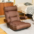 thumbnail image 2 of Costway Sofa Paresseux Réglable avec Dossier Réglable en Continu et Appui-Tête/lombaire/siège à 6 Positions Brun, 2 of 8