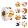 thumbnail image 1 of 500 pegatinas de Halloween para niños, bonitas pegatinas de esqueleto fantasma de Halloween, pegatinas redondas de Halloween, calcomanías de calabaza, pegatinas de sello redondo con sombrero mágico, 1 of 5