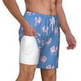 thumbnail image 3 of Picia Cute Poodle Dog pattern Mens Swim Trunks with Compression Liner Stretch Beach Shorts Quick Dry with Zipper Pockets No-Chafing Board Shorts-X-Large, 3 of 9