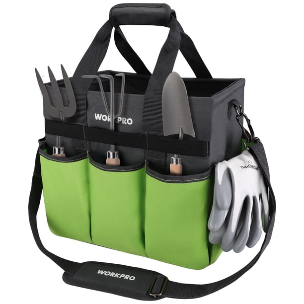 Organizador de bolsas para herramientas de jardín WORKPRO Heavy Duty con 10 bolsillos