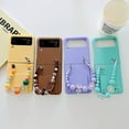 thumbnail image 1 of For Samsung Galaxy Z Flip4 5G Phone Case，Shockproof Luxury Candy colored bracelet PC Invisible bracket Cover, 1 of 4