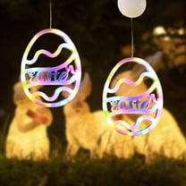 Easter Window Lights, Easter Window Decorations, Easter Egg Colorful Hanging String LED Lights with Suction Cup,Happy Easter Party Supplies for Indoor and Outdoor Farmhouse Wall Decor