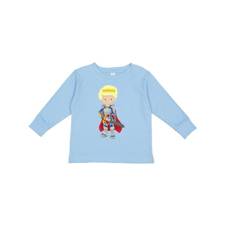 

Inktastic Prince King Knight Sword Crown Blond Hair Gift Toddler Boy Girl Long Sleeve T-Shirt
