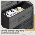 thumbnail image 4 of PAPROOS Fabric Dressers for Bedroom, 10 Drawer, Black Wood Grain, 4 of 12