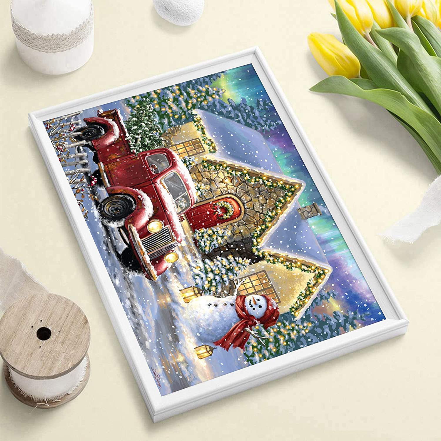  Vintage Christmas Candle Diamond Painting Kits, Diamond Painting  Adult Children Parent-Child DIY 5D Round Diamond Cross Stitch Craft, for  Wall Decor Club Decor Or Holiday Gift(12X18Inch)