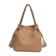thumbnail image 4 of Bolso tipo cubo para mujer, bolso de viaje, bolso de hombro de piel sintética moderno para mujer Marrón, 4 of 9