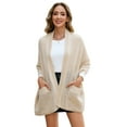 thumbnail image 3 of LICHENGTAI Soft Multi-way Knitted Scarf with Pocket Women Casual Shawl Sweater Scarf High Elastic Warm Fashion Scarf Beige, 3 of 10