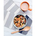 thumbnail image 3 of Navy Blue Stripe Kitchen Dish Towels for Drying Dishes Set of 2, Modern Rustic Horizontal Blue Striped Waffle Weave Microfiber Hand Tea Bathroom Towels Quick Dry & Absorbent Towel 12x12, 3 of 7