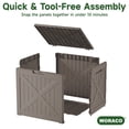 thumbnail image 5 of Joxxoaa 32 Gallon Outdoor Deck Box,Waterproof Resin Outdoor Storage Boxes, Outside Storage Lockable Container for Garden Tools,Indooor Cushions,Accessories (Grey), 5 of 7