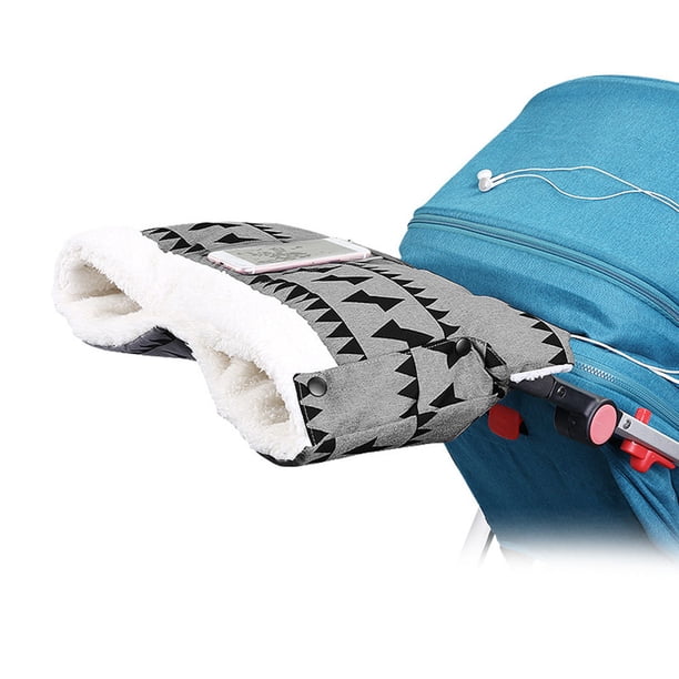Manopla Gruesa Para Cochecito, Guantes Para Cochecito De Invierno Y Otoño Con Bolsillo Para Teléfono, Guantes Para Cochecito De Bebé A Prueba De Viento, Accesorios Para Cochecito Yuarrent BA001113-00