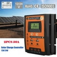 thumbnail image 1 of 2PCS 12/24V 50A Solar Charge Controller Panel Battery Regulator Dual USB, 1 of 10