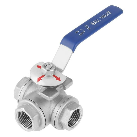 Sus304 Stainless Steel Ball Valve Three Way Ball Valve (dn15 1/2'')