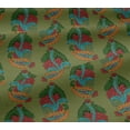 thumbnail image 4 of oneOone Cotton Jersey Light Green Fabric Leaves & Paisley Block Fabric For Sewing Printed Craft Fabric By The Yard 58 Inch Wide, 4 of 4