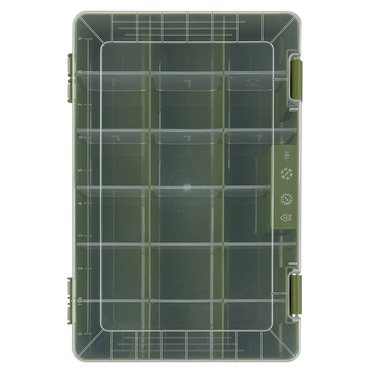 Ozark Trail Medium Plastic Tray Fishing Tackle Box 3600, Green