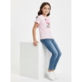 thumbnail image 6 of The Powerpuff Girls x Hello Kitty Besties for Life Girl’s Graphic Pointelle Knit Crewneck Tee with Short Sleeves, Sizes 4-16, 6 of 9