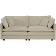 thumbnail image 3 of Oversized Loveseat Sectional Sofa Modern Deep Seat Reversible Chaises Sofa&Couch with 2 Movable Ottomans and 4 Pillows, Modular Sleeper Upholstered Couch for Living Room,Apartment,Studio,Office, 3 of 13