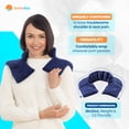 thumbnail image 6 of SunnyBay Microwavable Weighted Heating Pad for Neck & Shoulders, Heated Neck Pillow Moist Neck Warmer to Relieve Muscle Tension, Achy Joints, Cramps, or Back Pain, Freeze or Microwave, Blue, 6 of 9